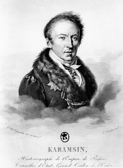 Ritratto di Nikolai Mikhailovich Karamzin da Constant Louis Antoine Lorichon